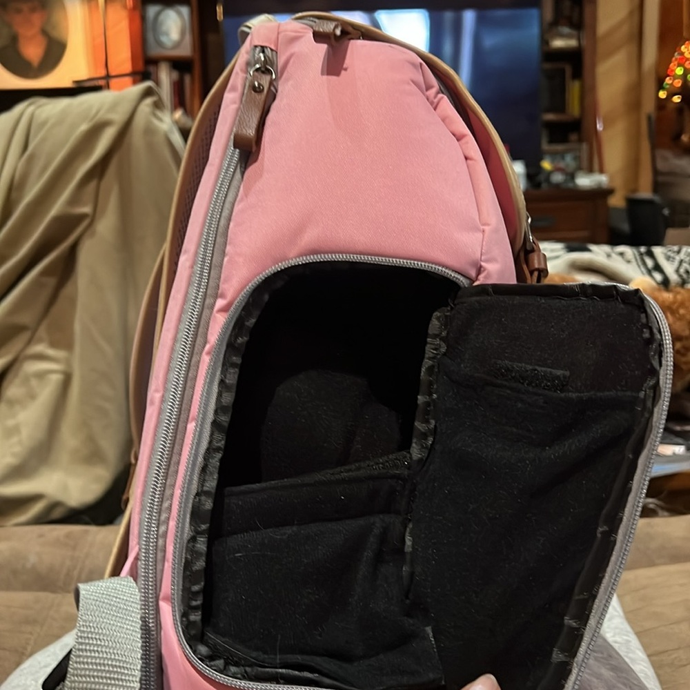 NEW w/out tags, pink camera backpack! Great for organizing. - Picture 3 of 8